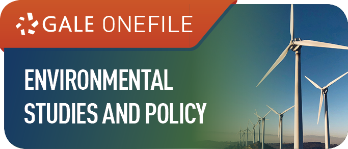 Environmental Studies and Policy Gale One File