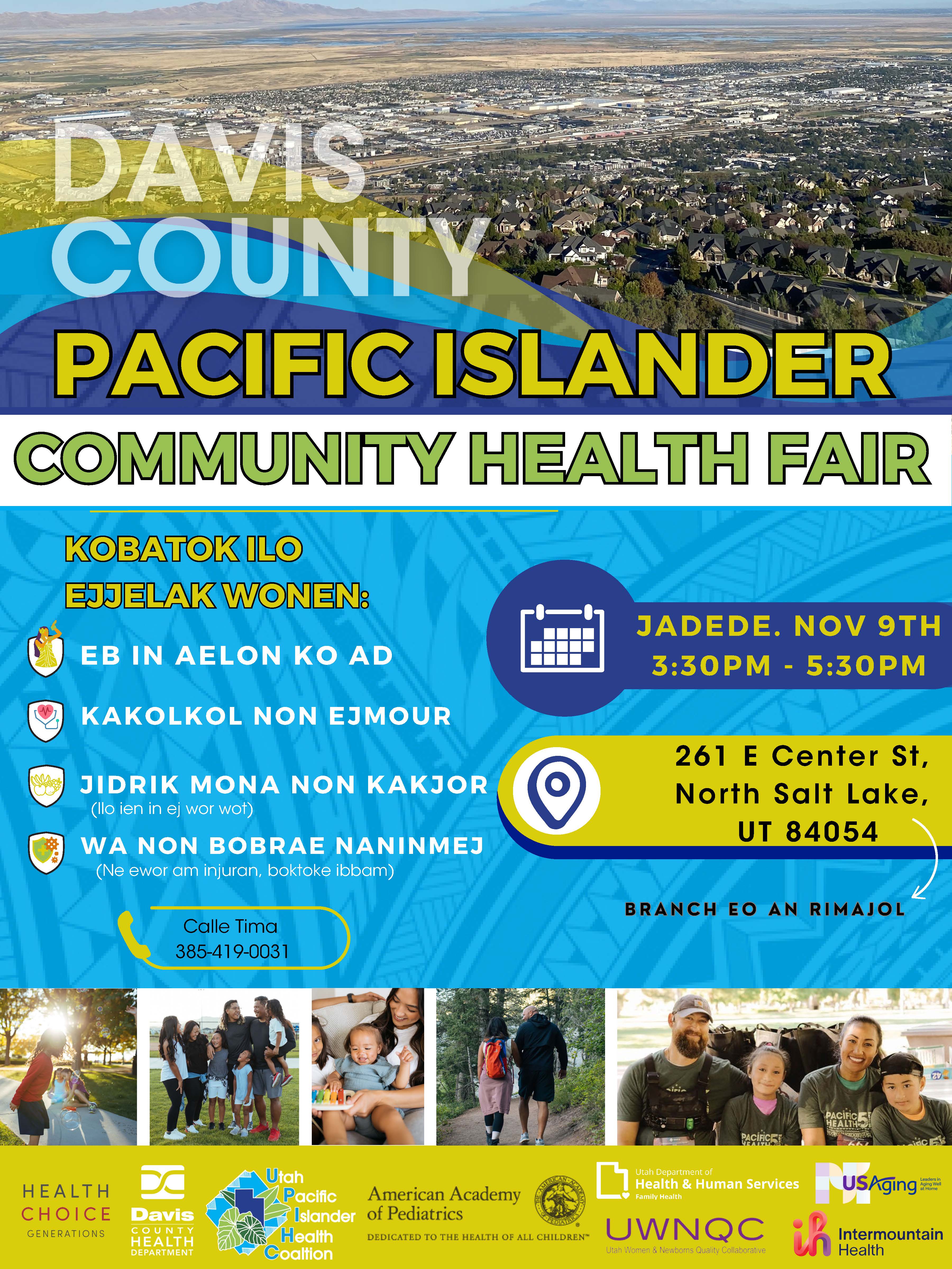 Davis County Pacific Islander Community Health Fair (Marshallese Flyer)